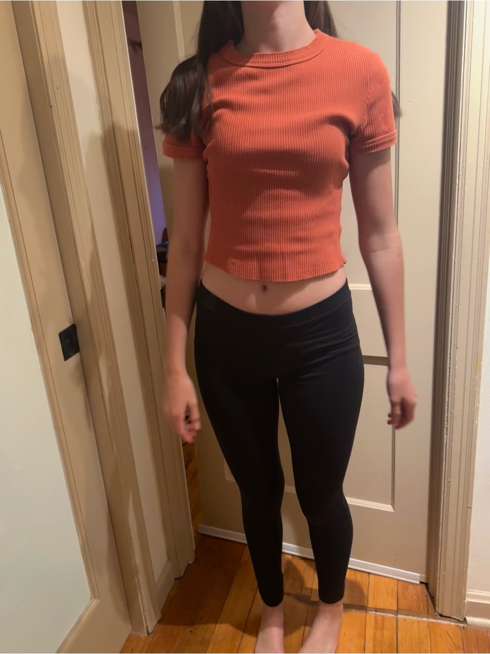 Urban Outfitters orange Ribbed Tee-M